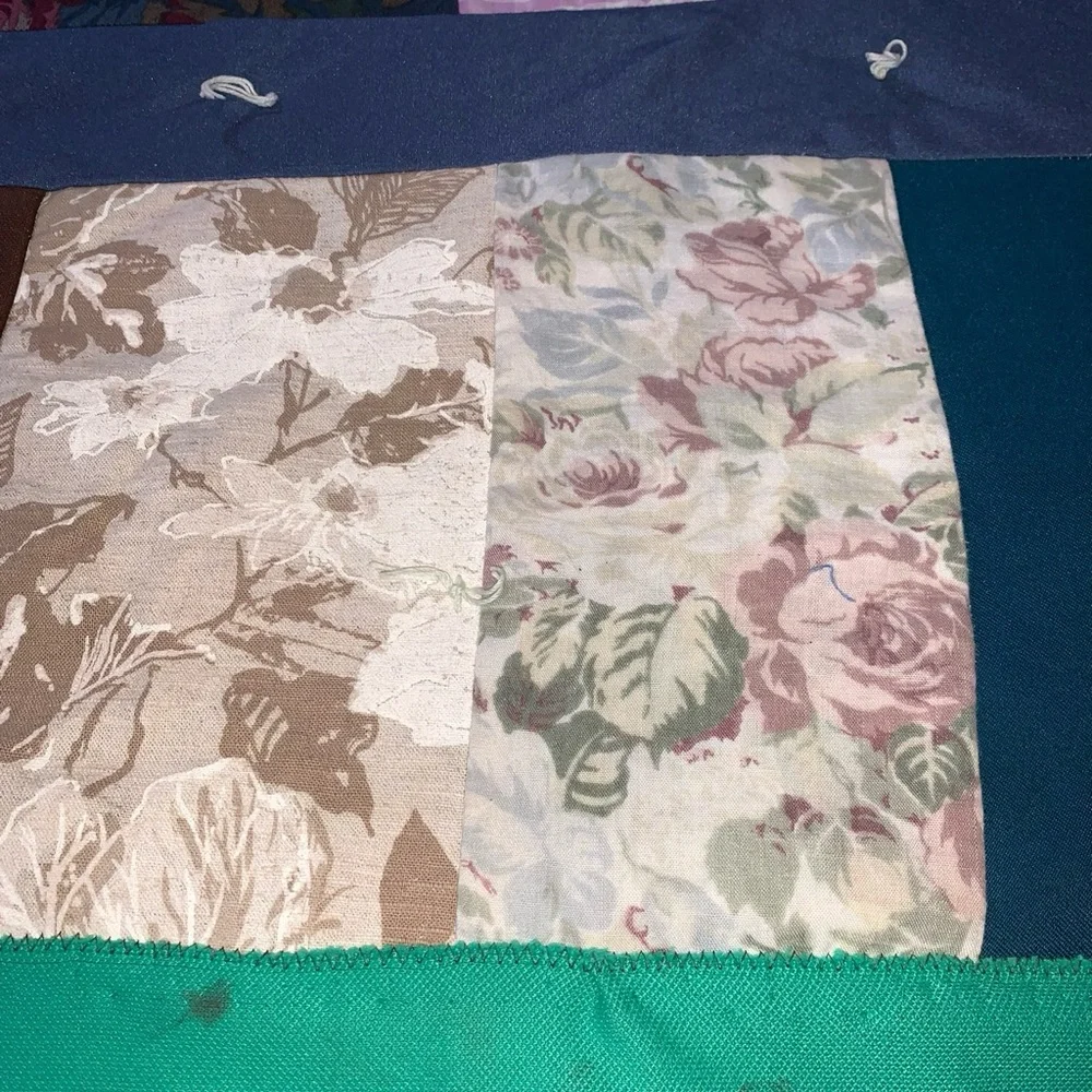 Very Vintage 58”x72” Handmade Quilt Repair/Repurpose Multicolor (Q224)